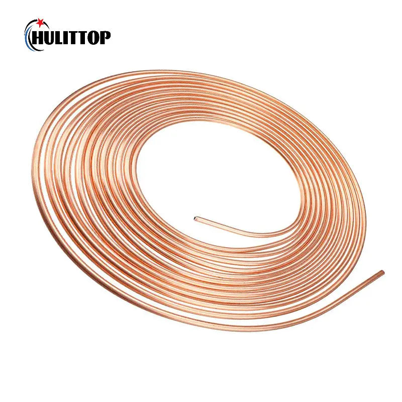 Hulit Copper Brake Line Tubing Kit Fittings for 25ft, 3/16in OD, Anti-Rust