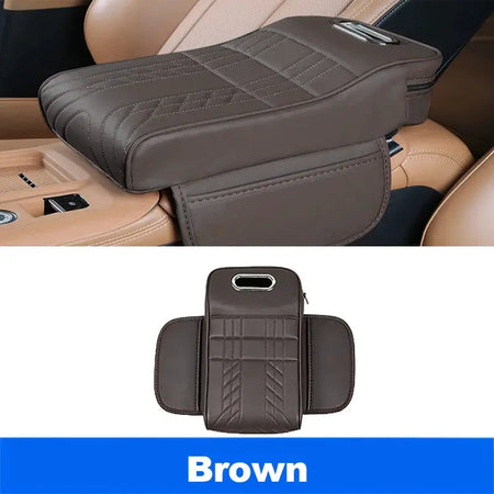 Vtear Universal Car Armrest Pad Heightening Cushion Elbow Support With Side Storage Pockets PU Memory Foam Interior Accessories by InterCyprus Trading Ltd