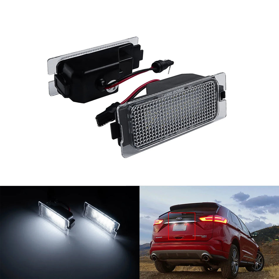 Luci LED per la targa per Ford Edge 2007-2014 bianche 6000K 18 SMD sostituzione diretta