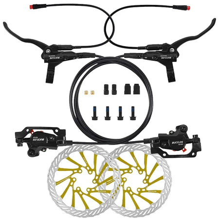 BUCKLOS Hydraulic Disc Brake Kit for Electric Bicycles and Scooters G3-160-Rotor Yellow