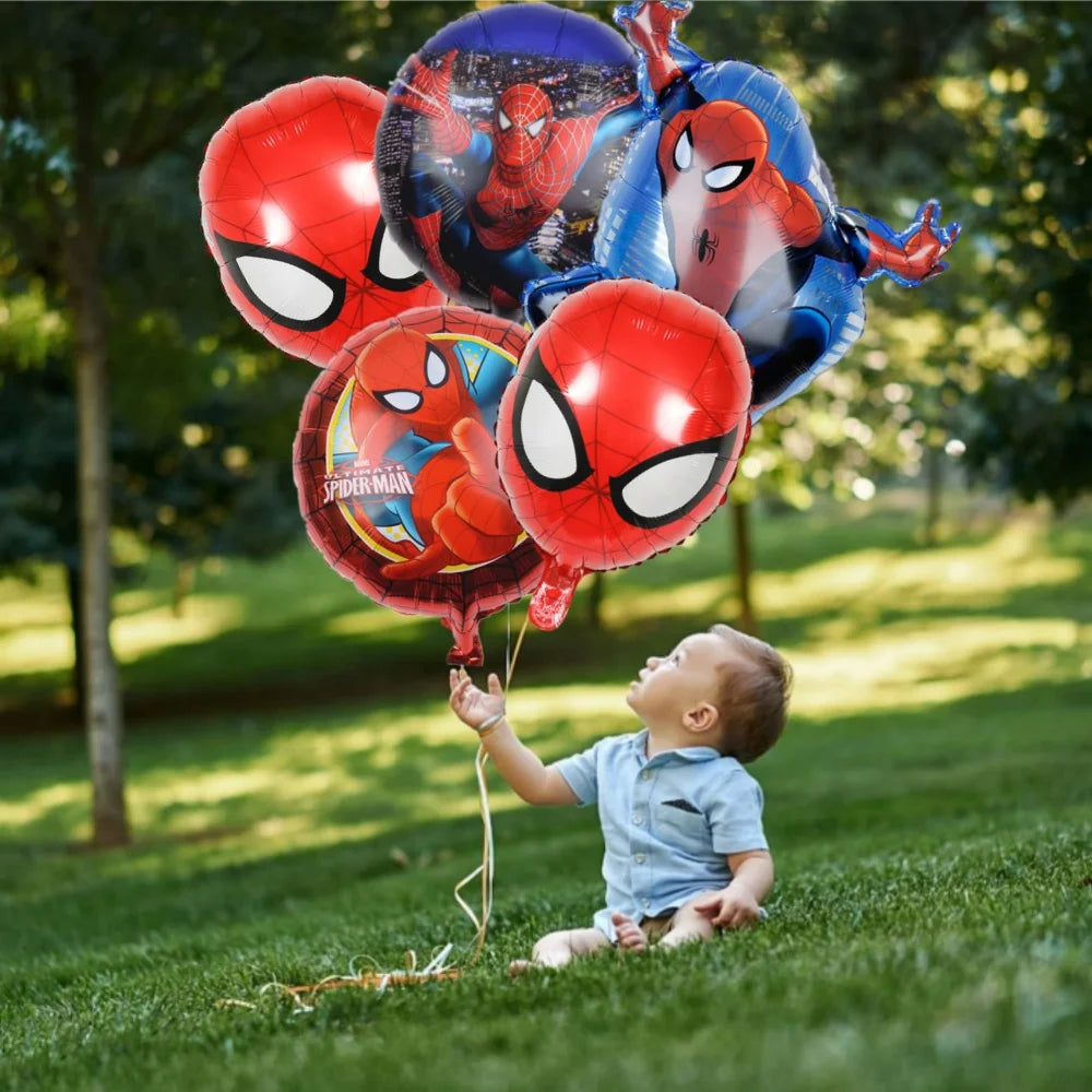5Pcs Balloons Set - Superhero Birthday Party Supplies