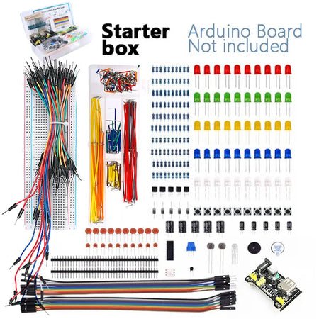 DIY Project Starter Kit for Arduino UNO R3 &ndash; Complete Electronics Set with 830 Tie-Points Breadboard