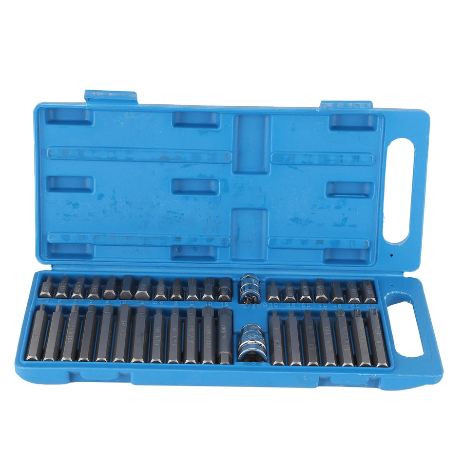 Set de chei cu cap hexagonal Star Spline, 40 piese, cu prindere de 1/2 inch și 3/8 inch