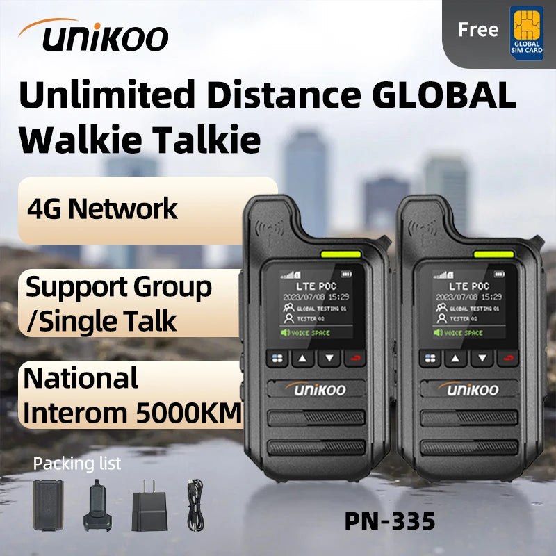 Unikoo PN335 POC Walkie Talkie &ndash; Long Range 5000km Communication