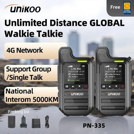 Unikoo PN335 POC Walkie Talkie &ndash; Long Range 5000km Communication