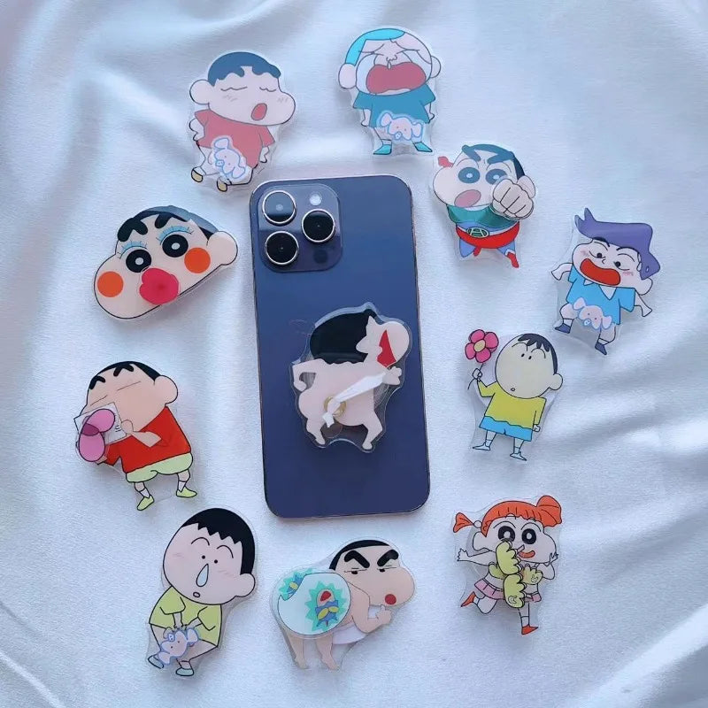 Crayon Shin-chan 3D Cute Cartoon Phone Socket Folding Holder