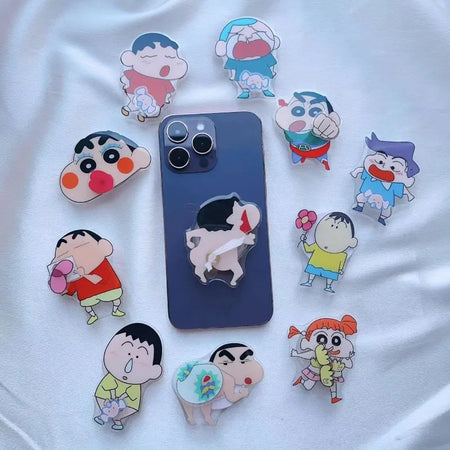 Crayon Shin-chan 3D Cute Cartoon Phone Socket Folding Holder