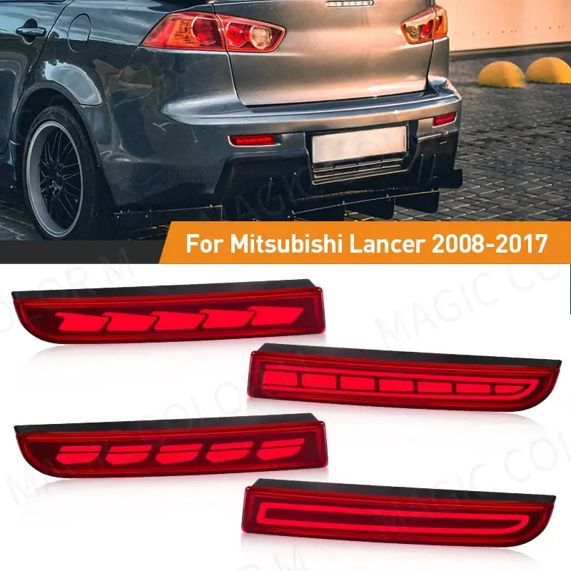 LED Bumper Reflector Lights For Mitsubishi Lancer Evo Evolution ASX Outlander Sport RVR Dynamic Turn Signal Rear Tail Brake Lamp by InterCyprus Trading Ltd
