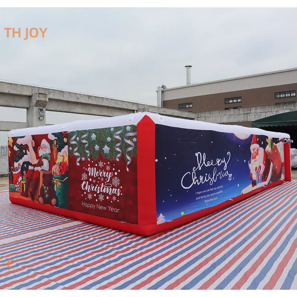 Προσαρμοσμένος 10x5m Χριστουγεννιάτικος Φουσκωτός Λαβύρινθος Laser Tag Εκτύπωση