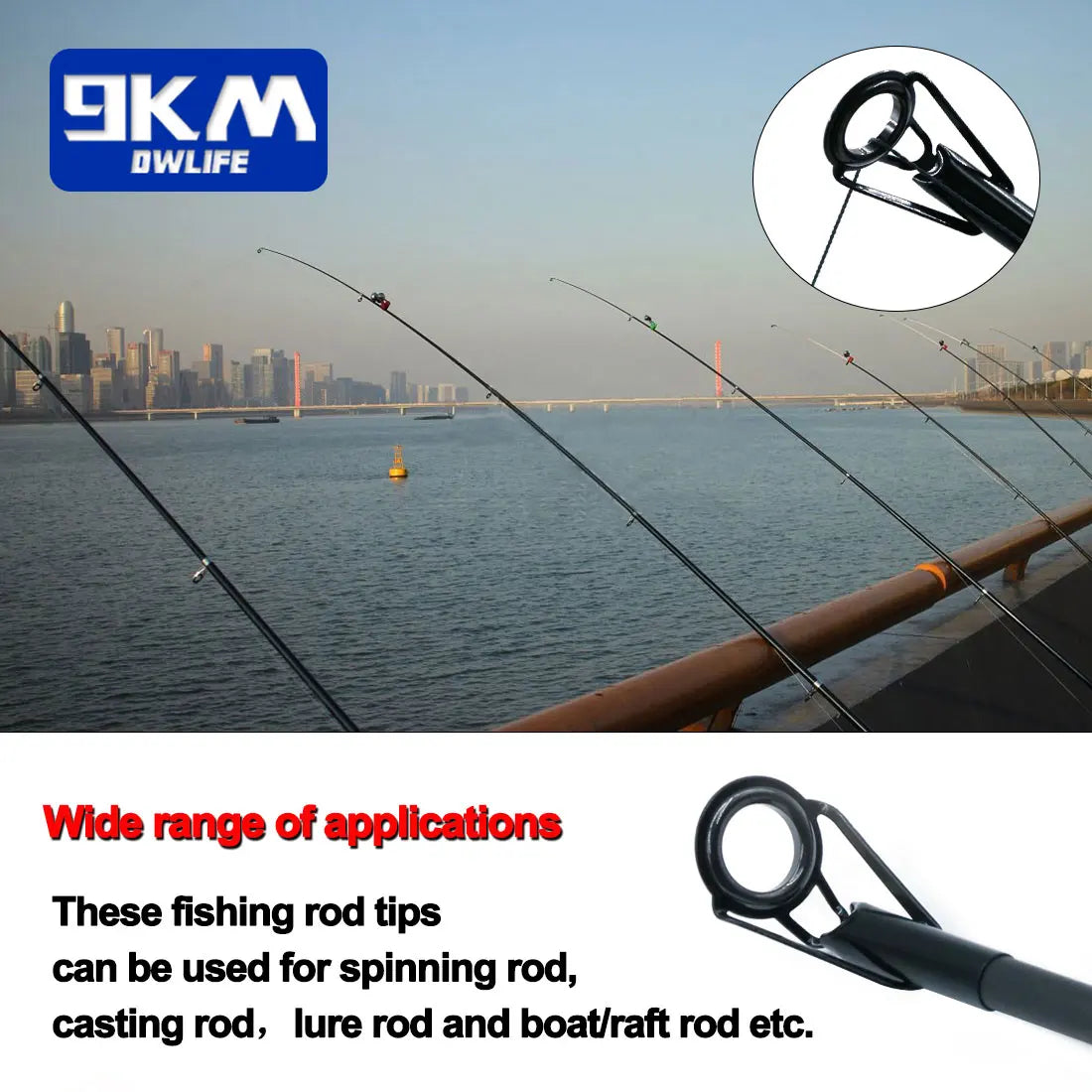Premium Fishing Rod Guide Tip Repair Kit - Stainless Steel &amp; Ceramic Rings for Freshwater &amp; Saltwater