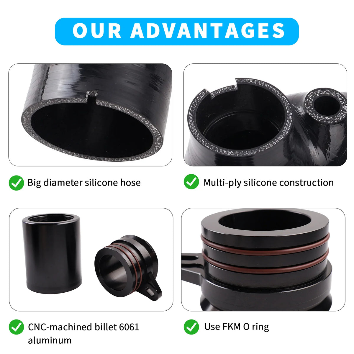 Silicone Turbo Inlet Hose for BMW F20 F30 F32 N20 by InterCyprus Trading Ltd