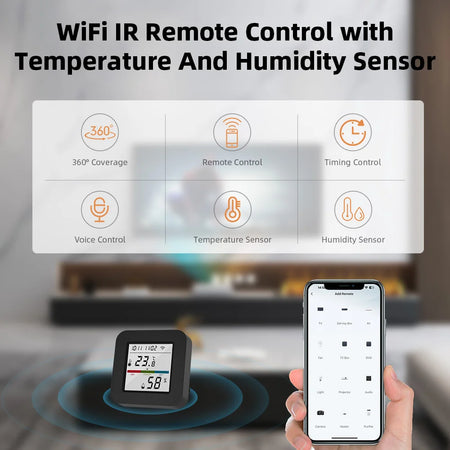 Tuya Smart Universal IR Remote with Temperature &amp; Humidity Sensor