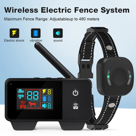 Electronic Pet Fence System 480M GPS Wireless &ndash; Ultra Safe