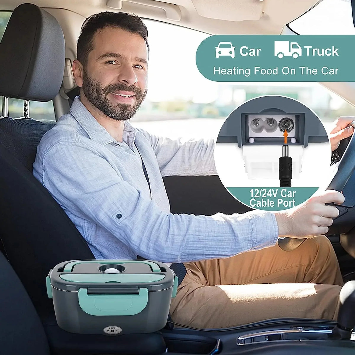 1.5 L 60W Electric Lunch Box Food Warmer - Leak Proof