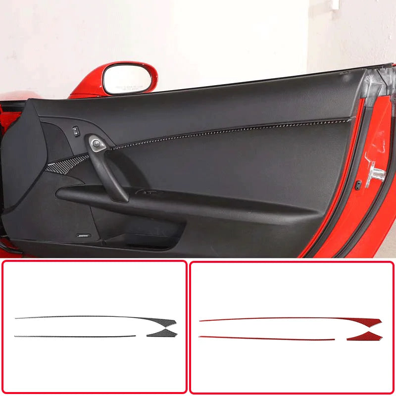 Mjuk kolfiberdörr midjelist för Corvette C6