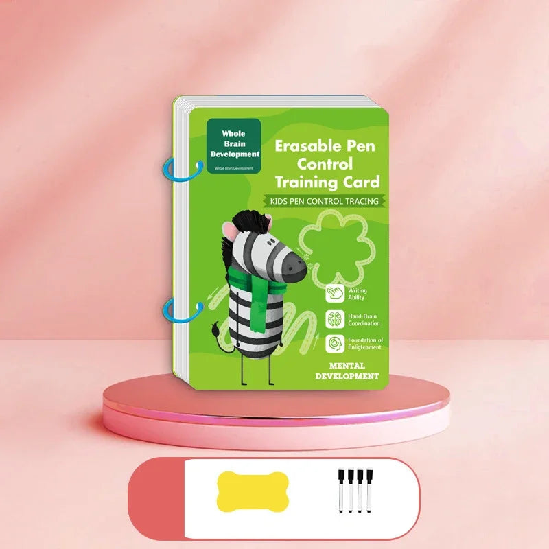 Reusable Montessori Magic Practice Workbook for Kids - Tracing &amp; Drawing Educational Tool Brain development-A