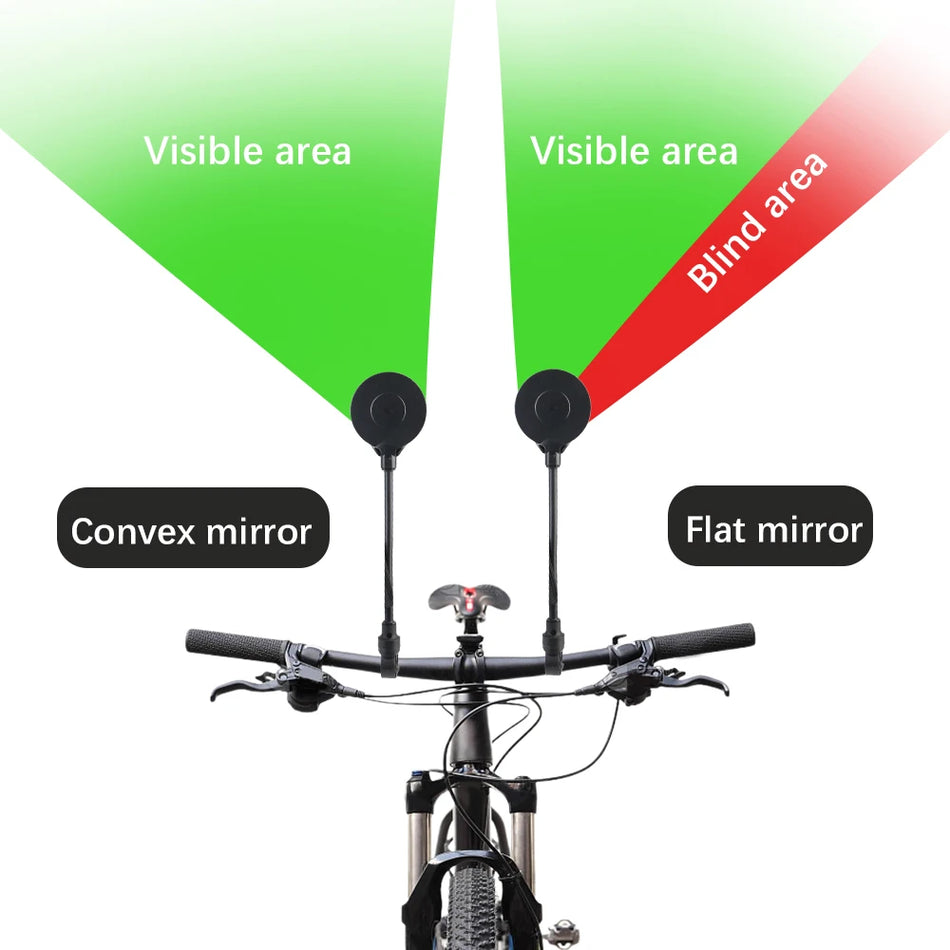Motociklo Galinio Vaizdo Veidrodėlis su Lankstia Lazda Universalus Išgaubtas Platus Kampas