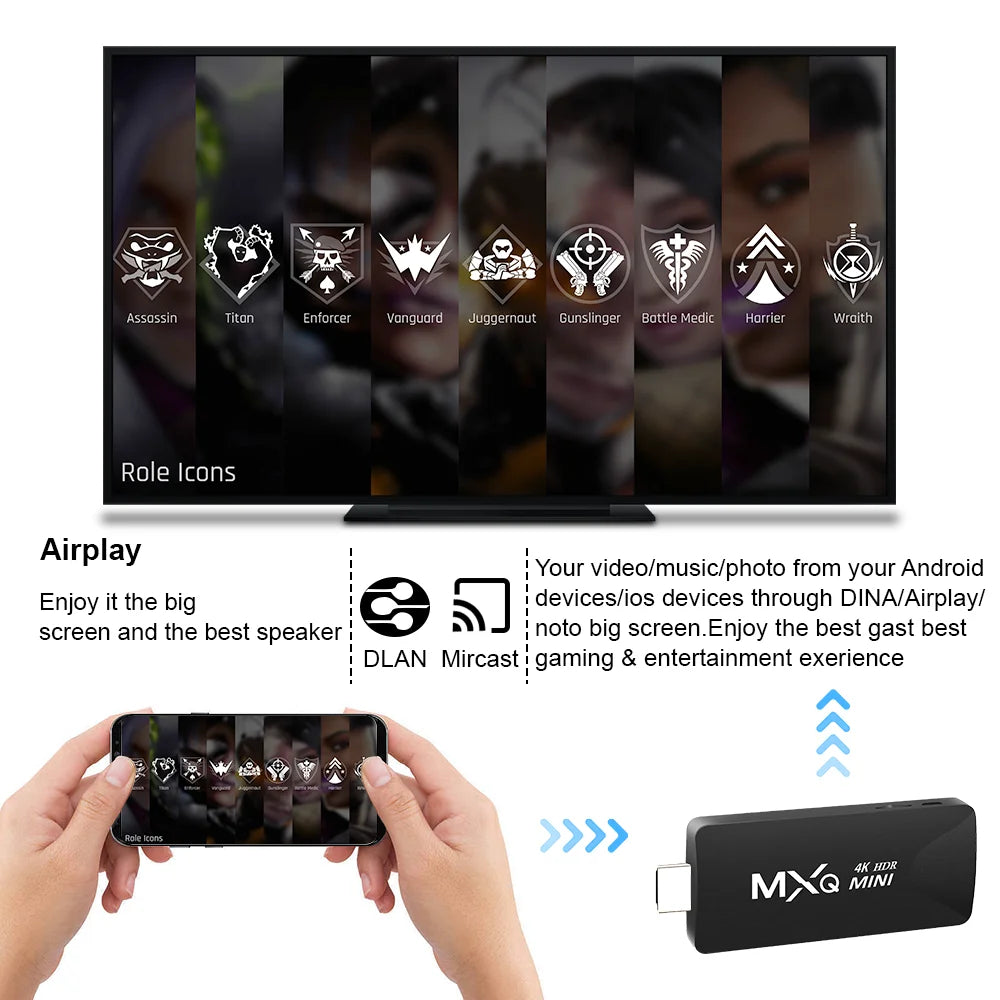 MXQMINI Smart Android Mini TV Stick &ndash; 4K Streaming Plus