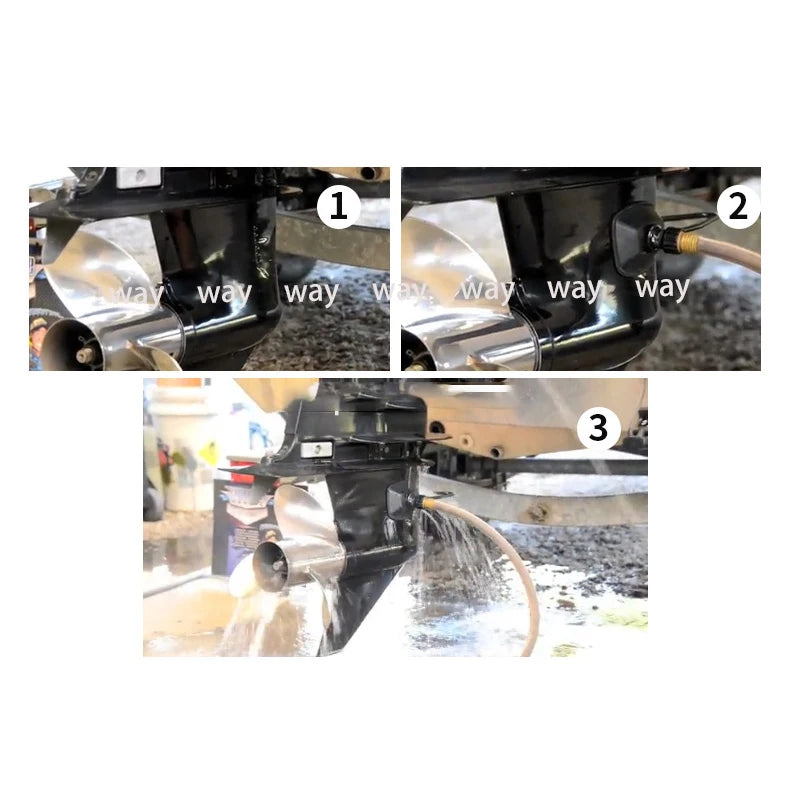 Outboard Motor Water Flush Rectangular Ear Muff Engine Cleaner