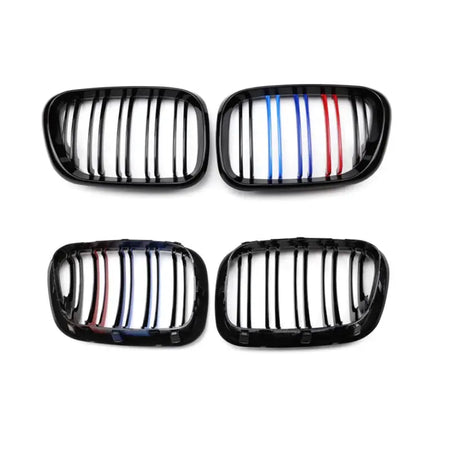Car Glossy Black Grill Front Kidney Grille for BMW X5 E53 Pre-LCI 1999 2000 2001 2002 2003 Dual Slats Double Line Grills by InterCyprus Trading Ltd