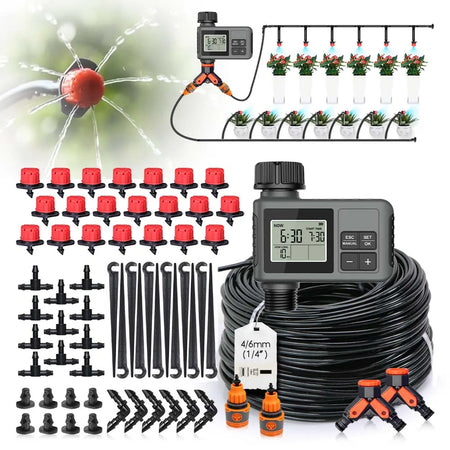 30-10m Garden LCD Button Timer Irrigation Set &ndash; LCD Display