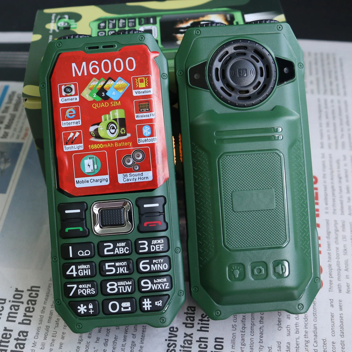 Magic Voice 4 Quad Sim Senior Phone &ndash; 16800mAh Powerbank Green / Standard