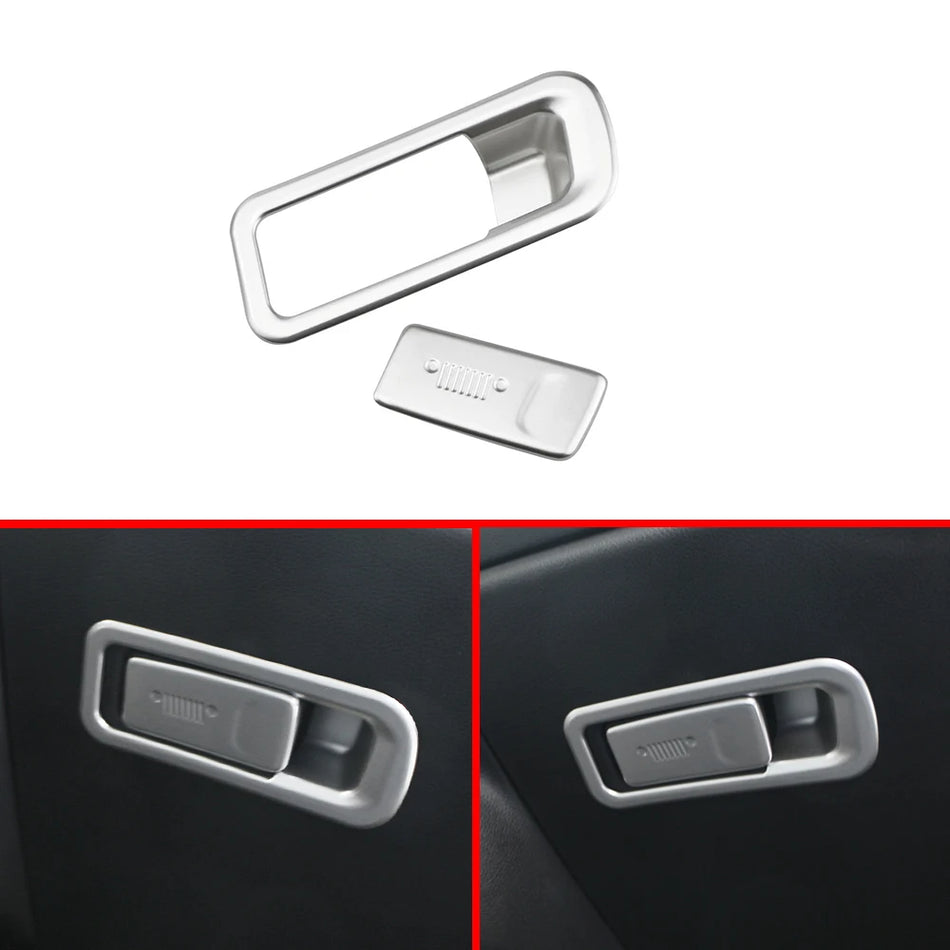 Storage Box Handle Trim for Jeep Renegade, ABS Chrome, LHD 2015-2023 Interior Upgrade