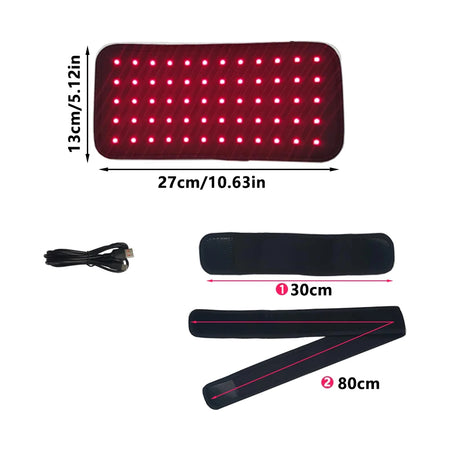 Red Infrared LED Light Belly Slimming Pad &ndash; Fat Burning 60Leds No Box-Black