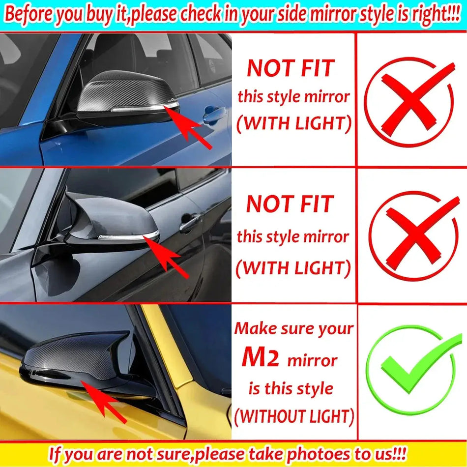 Side Mirror Cover ABS For BMW F80 M3 F82 M4 M2 LHD by InterCyprus Trading Ltd