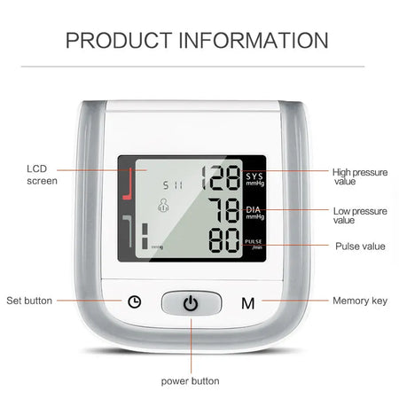 JianYouCare BP-02 Wrist Blood Pressure Monitor &ndash; 99 Memory