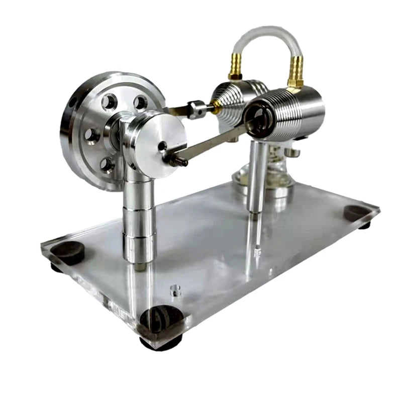Mini metall Stirlingmotor modell, monterad pedagogisk leksak för fysik
