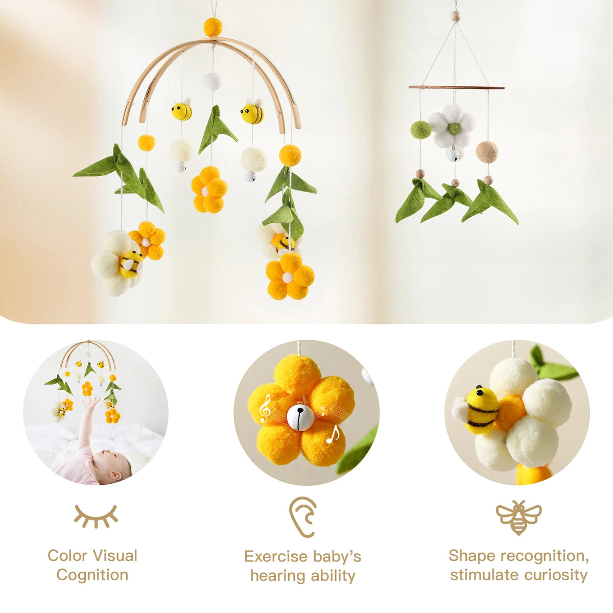 Baby Bed Rattle &ndash; Soft Plush Design for Newborns