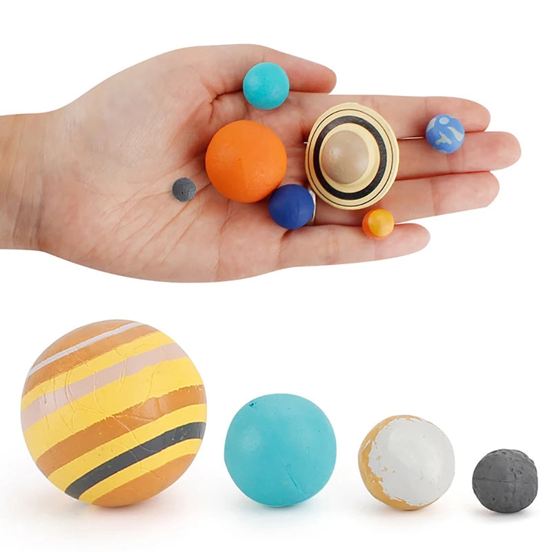 Educational 9-Piece Solar System Model Set - PVC Planetary Science Toys for Kids