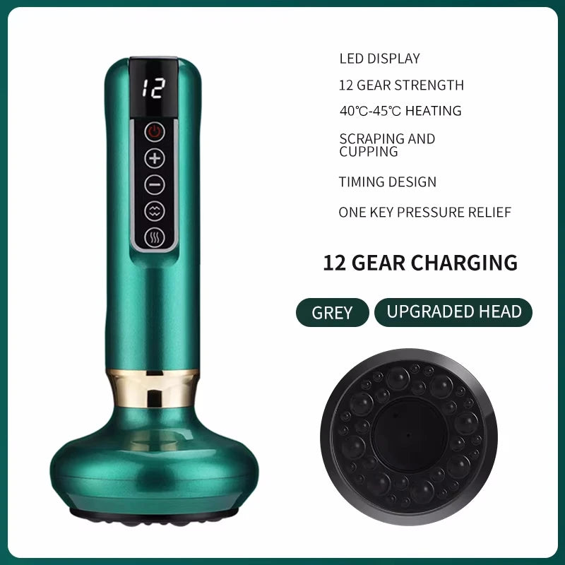 Hailicare Electric Cupping Massage Device &ndash; Infrared Heat 12 Gears Green