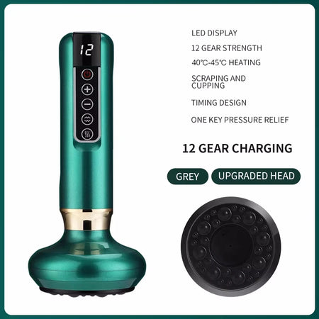 Hailicare Electric Cupping Massage Device &ndash; Infrared Heat 12 Gears Green