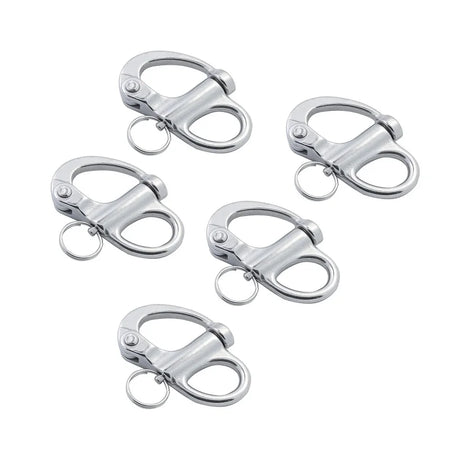 Premium 5PCS 316 Stainless Steel Quick Release Snap Shackles for Rigging and Sailing 96mm / CN (Origin)