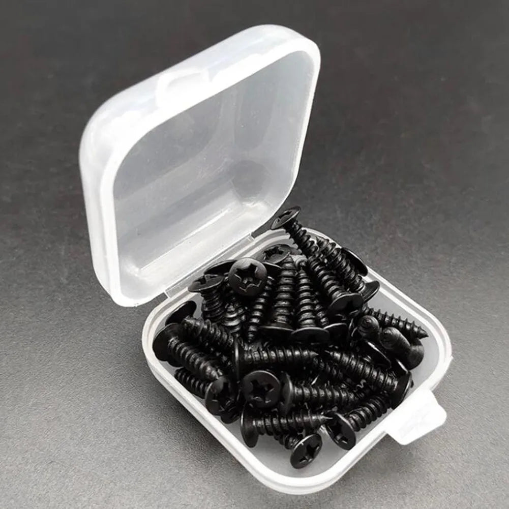 Miwayer Guitar Pickguard Screws 50 Pcs Box &ndash; Heavy Duty Iron Black