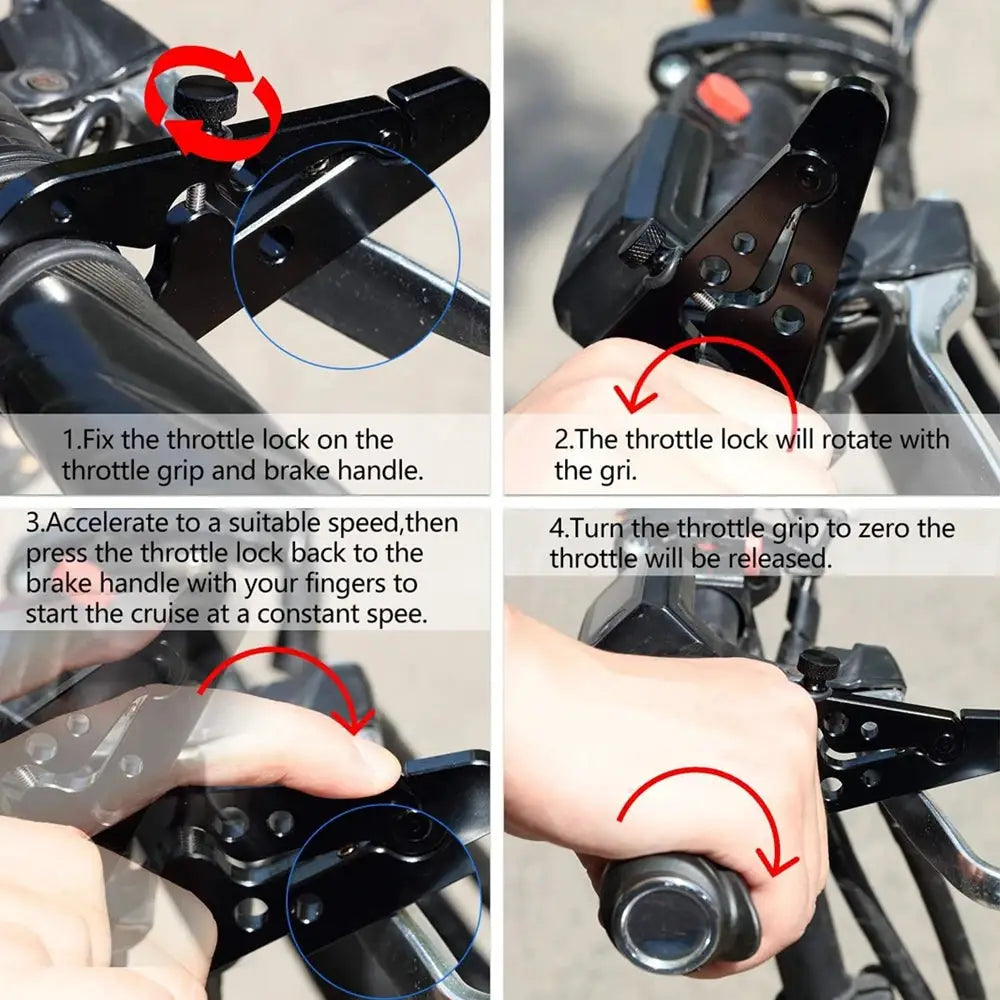Throttle Lock Motorcycle Cruise Control Universal Throttle Assist Wrist with Silicone Ring Protect Throttle Control System by InterCyprus Trading Ltd