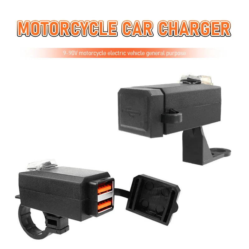 Waterdichte Motorfiets USB Oplader Snelladen 3.0 Dubbele USB 12V Voeding