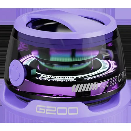 Portable VIKEFON Bluetooth Speaker G200 - RGB Lighting, Magnetic Mount, BT5.3, 7-Hour Playback, Phone Holder Purple