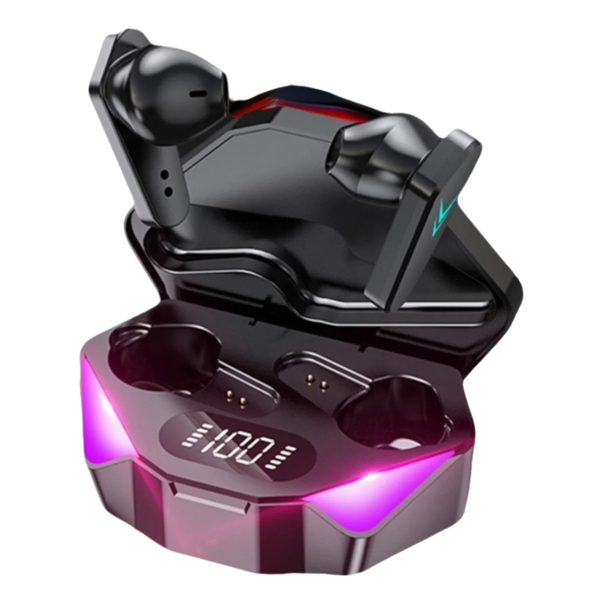 Bluetooth Wireless Gaming Earbuds with Mic and Low Latency Black