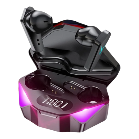 Bluetooth Wireless Gaming Earbuds with Mic and Low Latency Black