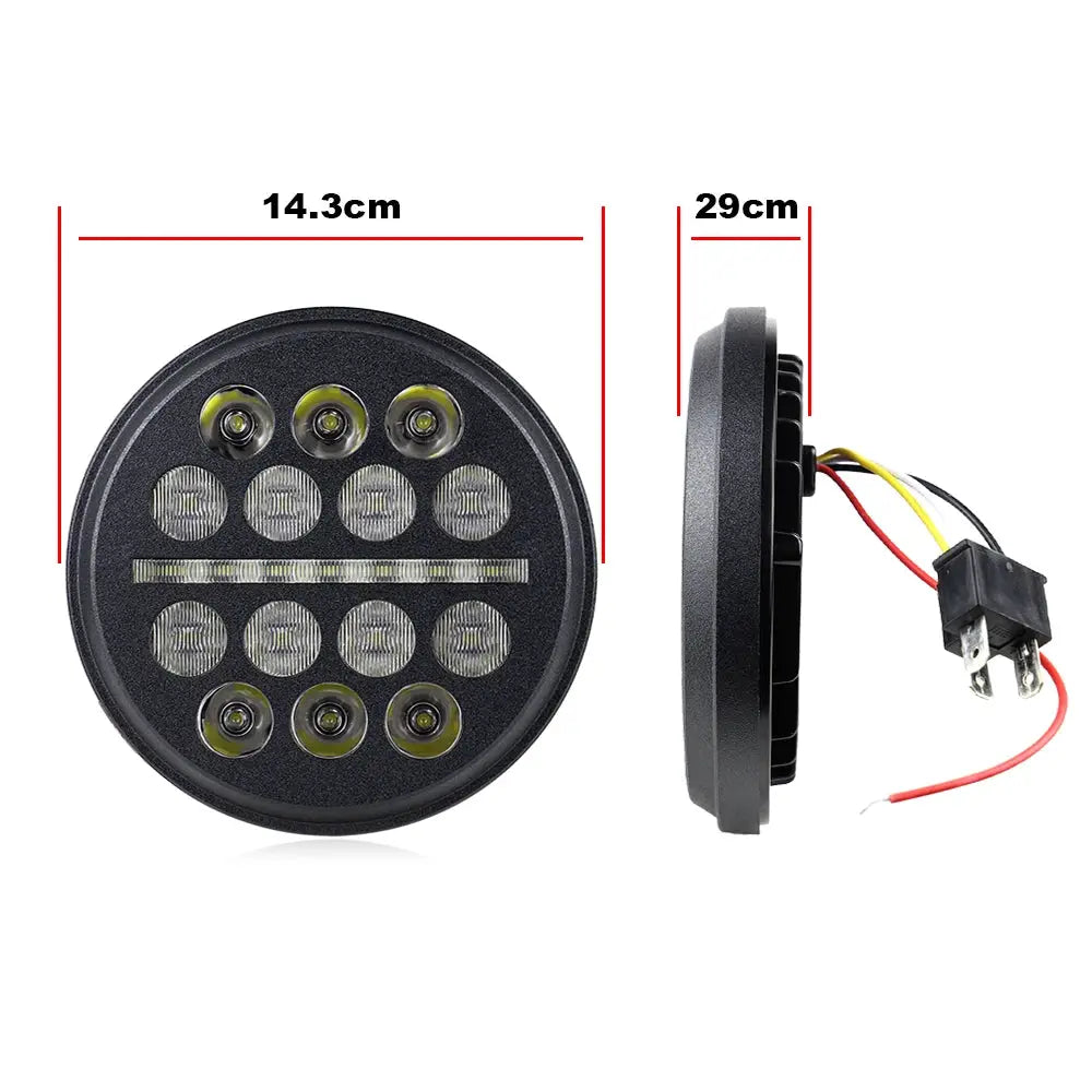 5-3/4" 5.75 LED Headlight Hi/Low Beam DRL Light for Sportster XL 883 1200 Dyna by InterCyprus Trading Ltd