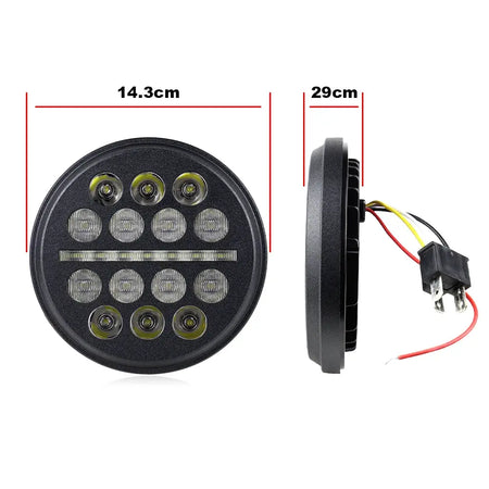 5-3/4" 5.75 LED Headlight Hi/Low Beam DRL Light for Sportster XL 883 1200 Dyna by InterCyprus Trading Ltd