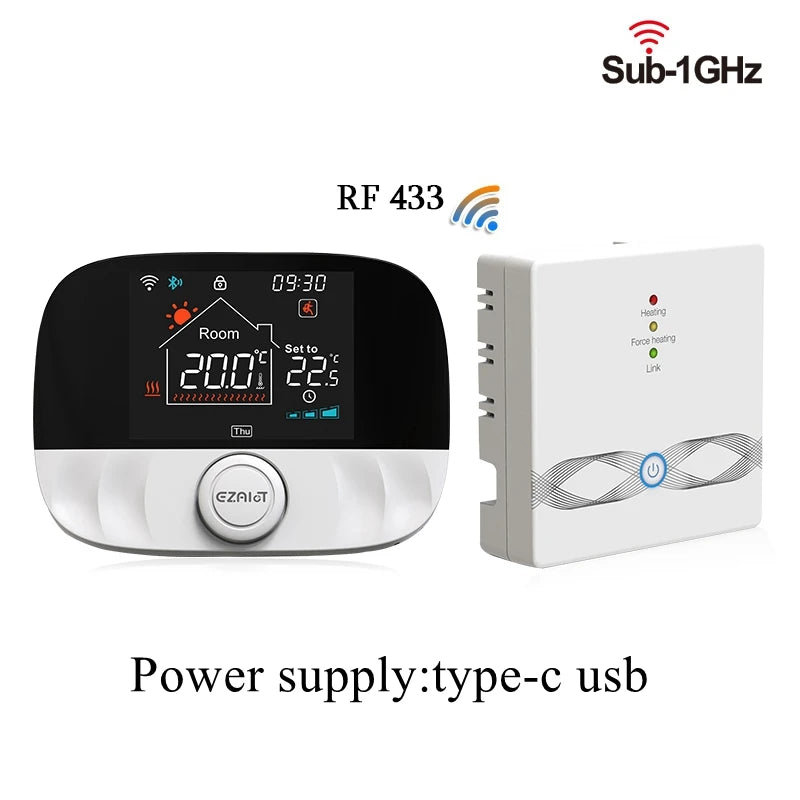 T9W RC9Plus Wireless Thermostat &ndash; Tuya WiFi Control White T9Lite