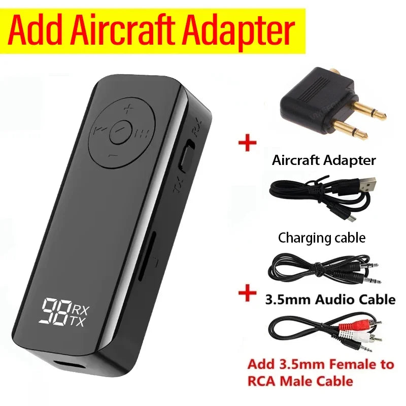 Car Bluetooth 5.3 Transmitter A9 &ndash; Wireless Audio Adapter Add Aircraft Adapter