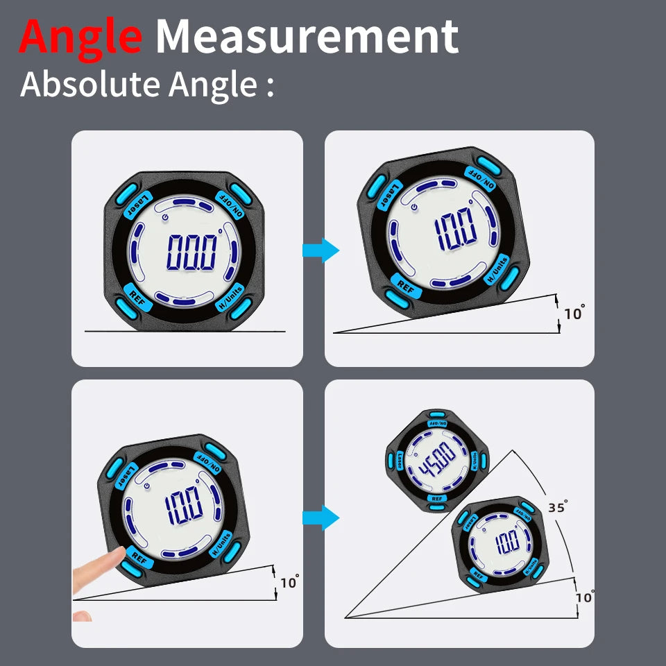 Aicevoos High Precision Digital Angle Gauge with Magnetic Sides