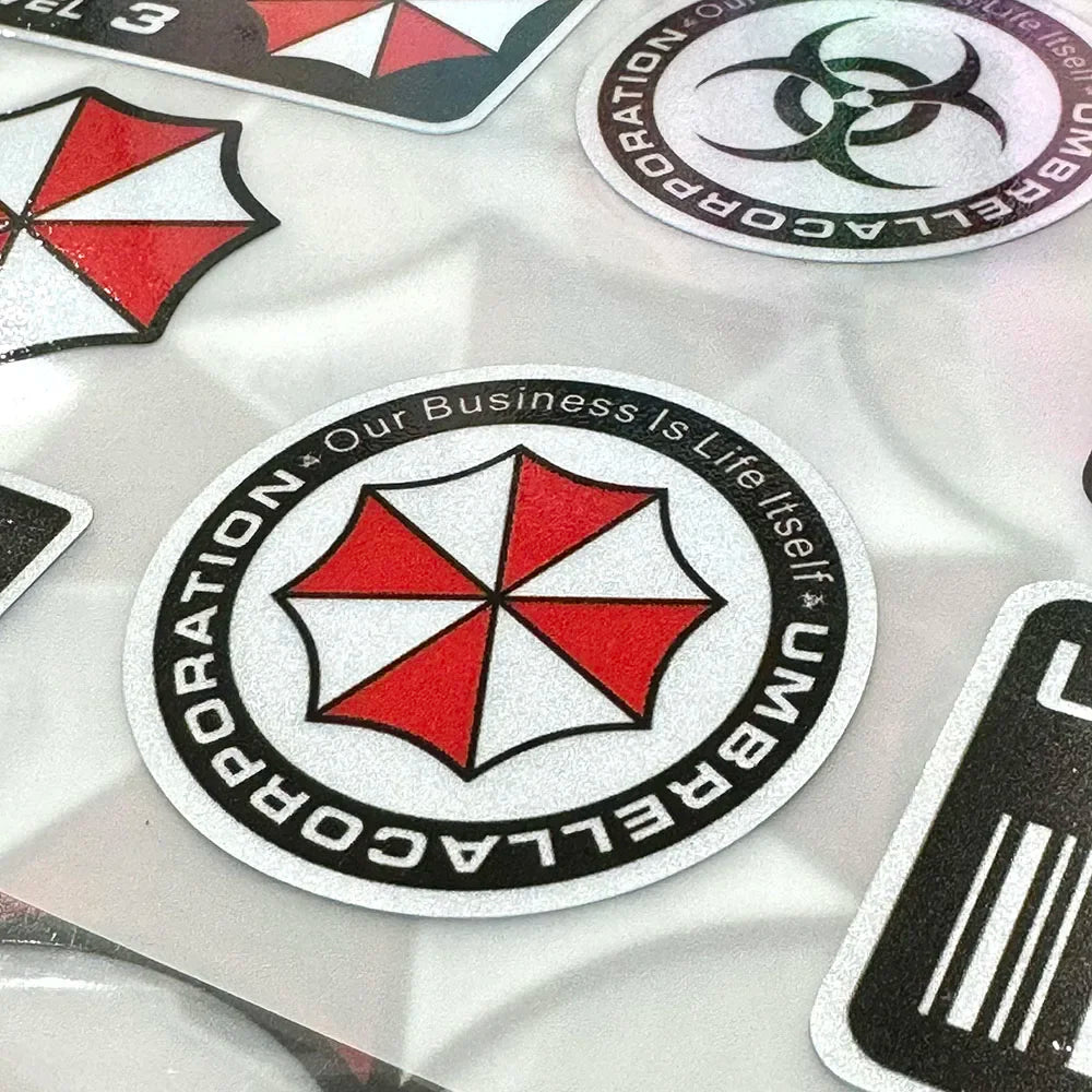 Reflective Resident Evil Umbrella Decals for Motorcycles &amp; Helmets