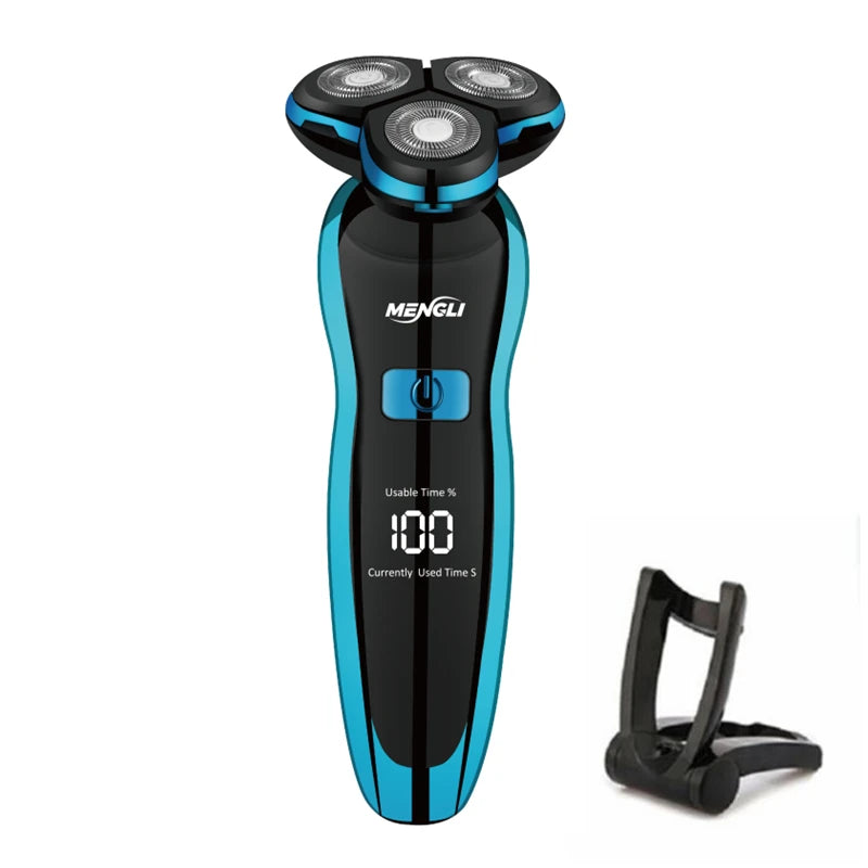 ZOZEN Rechargeable Waterproof Rotary Electric Shaver for Men ZN8508-1  With LCD