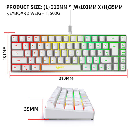 68 Keys Gaming Keyboard &ndash; LED RGB Backlight Keyboard